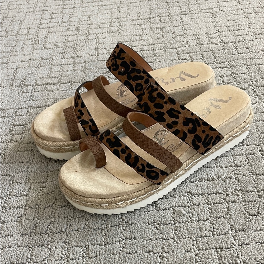 Very G Leopard Espadrille Sandals
